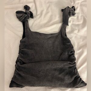 Free People Charcoal Knotted Camisole S